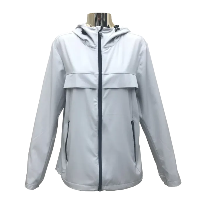 Jaket Ringan Satu Lapis Wanita Warna Putih